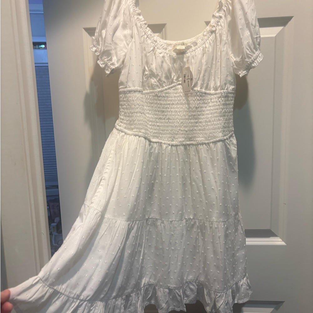 New With Tags! Aeropostale Chic White Smocked Mini Dress.